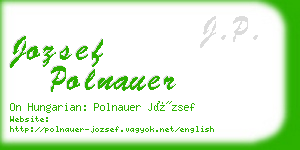 jozsef polnauer business card